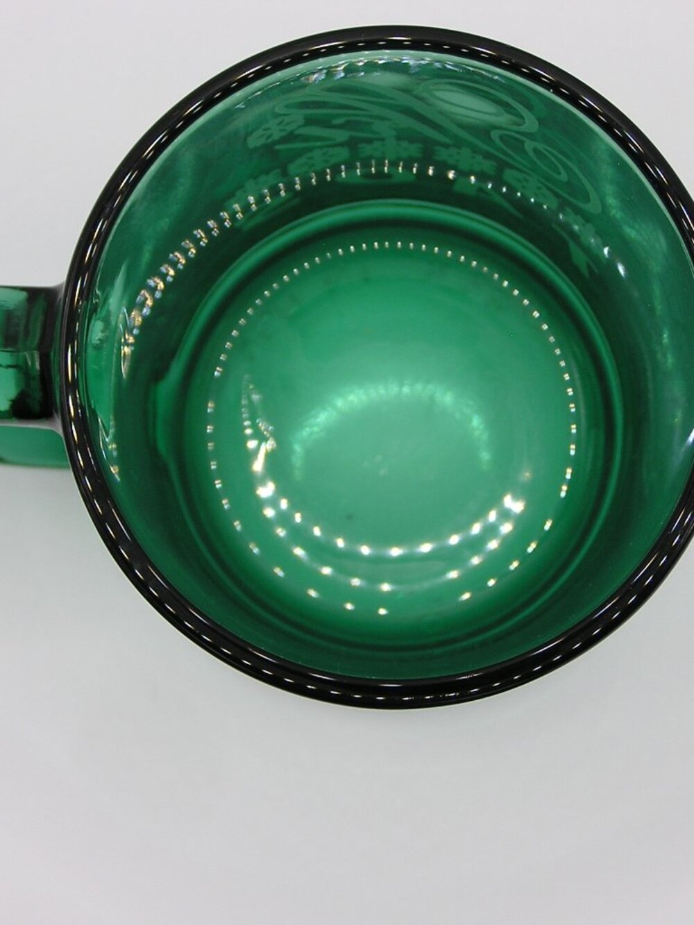 Vintage Emerald Green Ski Taos Glass Coffee Mug - Picture 7 of 8